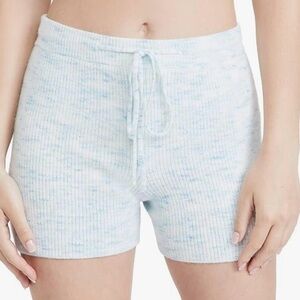 WAYF Women Blue Tie Dye Knitted Drawstring Shorts Size L